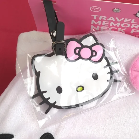Hello Kitty Pink and White Hooded Neck Pillow Memory Foam - Picture 12 of 12